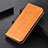 Custodia Portafoglio In Pelle Cover con Supporto T15 per Samsung Galaxy Note 20 5G Arancione