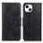 Custodia Portafoglio In Pelle Cover con Supporto T17 per Apple iPhone 13 Nero