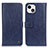 Custodia Portafoglio In Pelle Cover con Supporto T18 per Apple iPhone 13 Blu