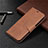 Custodia Portafoglio In Pelle Cover con Supporto T18 per Xiaomi Poco M3 Marrone