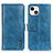 Custodia Portafoglio In Pelle Cover con Supporto T20 per Apple iPhone 13 Blu