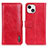 Custodia Portafoglio In Pelle Cover con Supporto T20 per Apple iPhone 13 Rosso