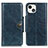 Custodia Portafoglio In Pelle Cover con Supporto T21 per Apple iPhone 13 Blu