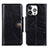 Custodia Portafoglio In Pelle Cover con Supporto T21 per Apple iPhone 14 Pro Max Nero