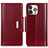 Custodia Portafoglio In Pelle Cover con Supporto T22 per Apple iPhone 14 Pro Max Rosso