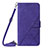 Custodia Portafoglio In Pelle Cover con Supporto Y01B per Apple iPhone 13 Pro Viola