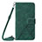 Custodia Portafoglio In Pelle Cover con Supporto Y01B per Apple iPhone 13 Verde