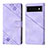 Custodia Portafoglio In Pelle Cover con Supporto Y01B per Google Pixel 6 Pro 5G Viola