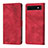 Custodia Portafoglio In Pelle Cover con Supporto Y01B per Google Pixel 6a 5G Rosso