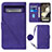 Custodia Portafoglio In Pelle Cover con Supporto Y01B per Google Pixel 8 5G Viola