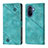 Custodia Portafoglio In Pelle Cover con Supporto Y01B per Huawei Enjoy 50 Verde