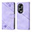 Custodia Portafoglio In Pelle Cover con Supporto Y01B per Huawei Honor 70 5G Viola