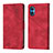 Custodia Portafoglio In Pelle Cover con Supporto Y01B per Huawei Honor X7 Rosso