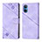 Custodia Portafoglio In Pelle Cover con Supporto Y01B per Huawei Honor X7 Viola