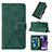 Custodia Portafoglio In Pelle Cover con Supporto Y01B per Motorola Moto G Stylus (2023) 5G Verde