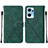 Custodia Portafoglio In Pelle Cover con Supporto Y01B per OnePlus Nord CE 2 5G Verde