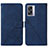 Custodia Portafoglio In Pelle Cover con Supporto Y01B per OnePlus Nord N300 5G Blu