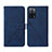 Custodia Portafoglio In Pelle Cover con Supporto Y01B per Oppo A53s 5G Blu