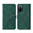 Custodia Portafoglio In Pelle Cover con Supporto Y01B per Oppo A55 5G Verde