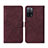 Custodia Portafoglio In Pelle Cover con Supporto Y01B per Oppo A56 5G Rosso Rosa