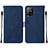 Custodia Portafoglio In Pelle Cover con Supporto Y01B per Oppo A94 5G Blu