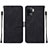 Custodia Portafoglio In Pelle Cover con Supporto Y01B per Oppo F19 Pro Nero