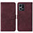 Custodia Portafoglio In Pelle Cover con Supporto Y01B per Oppo F21 Pro 4G Rosso Rosa