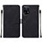 Custodia Portafoglio In Pelle Cover con Supporto Y01B per Oppo Find X5 5G Nero