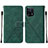 Custodia Portafoglio In Pelle Cover con Supporto Y01B per Oppo Find X5 5G Verde