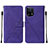 Custodia Portafoglio In Pelle Cover con Supporto Y01B per Oppo Find X5 5G Viola