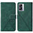 Custodia Portafoglio In Pelle Cover con Supporto Y01B per Oppo K10 5G India Verde