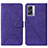 Custodia Portafoglio In Pelle Cover con Supporto Y01B per Oppo K10 5G India Viola