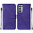 Custodia Portafoglio In Pelle Cover con Supporto Y01B per Oppo Reno6 Pro 5G Viola