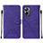 Custodia Portafoglio In Pelle Cover con Supporto Y01B per Realme 10 Pro 5G Viola