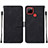 Custodia Portafoglio In Pelle Cover con Supporto Y01B per Realme 7i RMX2193 Nero