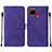 Custodia Portafoglio In Pelle Cover con Supporto Y01B per Realme 7i RMX2193 Viola