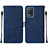 Custodia Portafoglio In Pelle Cover con Supporto Y01B per Realme 8 5G Blu