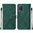 Custodia Portafoglio In Pelle Cover con Supporto Y01B per Realme 8 5G Verde
