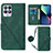 Custodia Portafoglio In Pelle Cover con Supporto Y01B per Realme 8i Verde