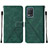 Custodia Portafoglio In Pelle Cover con Supporto Y01B per Realme 8s 5G Verde