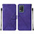 Custodia Portafoglio In Pelle Cover con Supporto Y01B per Realme 8s 5G Viola