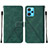 Custodia Portafoglio In Pelle Cover con Supporto Y01B per Realme 9 4G Verde