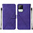 Custodia Portafoglio In Pelle Cover con Supporto Y01B per Realme C11 (2021) Viola