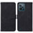 Custodia Portafoglio In Pelle Cover con Supporto Y01B per Realme C31 Nero