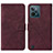 Custodia Portafoglio In Pelle Cover con Supporto Y01B per Realme C31 Rosso