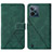 Custodia Portafoglio In Pelle Cover con Supporto Y01B per Realme C31 Verde