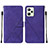 Custodia Portafoglio In Pelle Cover con Supporto Y01B per Realme C35 Viola