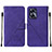 Custodia Portafoglio In Pelle Cover con Supporto Y01B per Realme C55 Viola