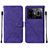 Custodia Portafoglio In Pelle Cover con Supporto Y01B per Realme GT Neo5 240W 5G Viola