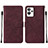 Custodia Portafoglio In Pelle Cover con Supporto Y01B per Realme GT2 Pro 5G Rosso